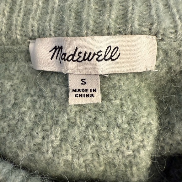 Madewell Wool Alpaca Blend Cable Knit Sweater Size Small - Picture 4 of 7